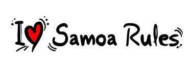 Samoa Kuralları vektör illüstrasyonunu sever