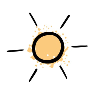 Güneş sembolü çizimi