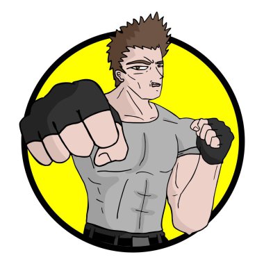 Dövüş simgesi vektör illüstrasyonu