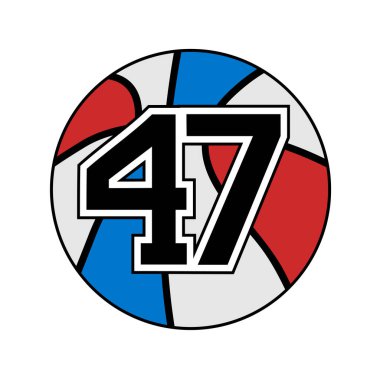 47 numaralı basketbol topu sembolü.