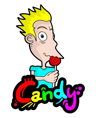 Şeker sembolü vektör illüstrasyonu