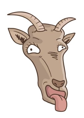 Komik keçi vektör illüstrasyonu