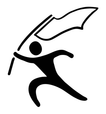 beyaz bayrak vektör illüstrasyonu