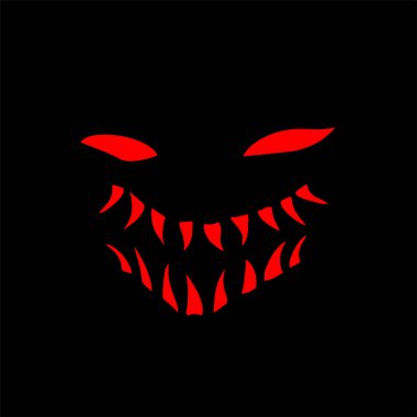 korkunç yüz vektör illüstrasyonu