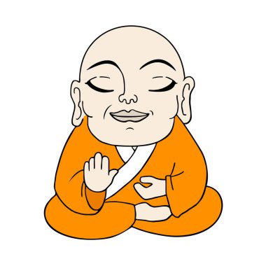 Adam meditasyon vektör illüstrasyonu