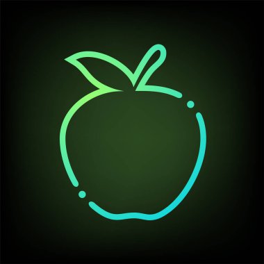 düz meyve ikonu vektör illüstrasyonu