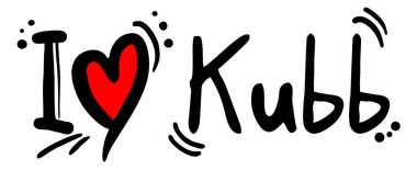 Kubb love vector illustration