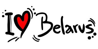 Belarus vektör illüstrasyonunu seviyorum