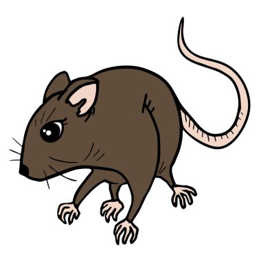 vektör çizim karikatür sıçan