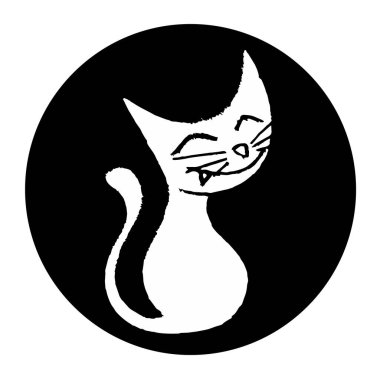 Şirin bir kedinin vektör çizimi 