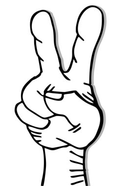 bir barış hareketi ile el