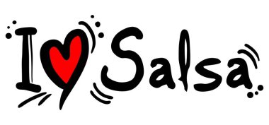 Salsa aşk vektör illüstrasyonu