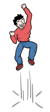 Sıçrama adamı vektör illüstrasyonu