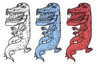 Dinozorun vektör illüstrasyonu