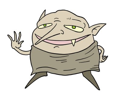 Komik Cin vektör illüstrasyonu