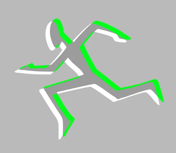 Runner Icon Vector Illustration — Stock Vector