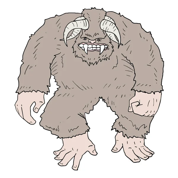 Cartoon Monster Draw Vector Illustration — Stock Vector