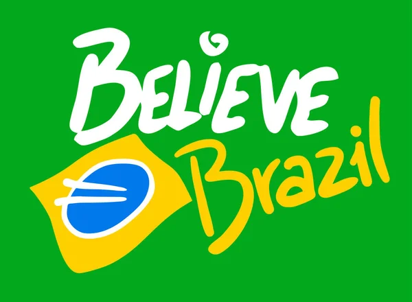 Πιστέψτε Απεικόνιση Διάνυσμα Brazil — Διανυσματικό Αρχείο