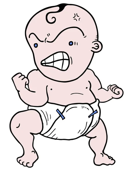 Angy Baby Vektor Illustration — Stockvektor