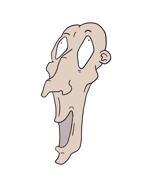 Funny Ugly Face Draw — 스톡 벡터