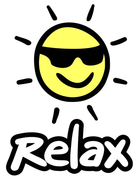 Sun Relax Vektor Illusztráció — Stock Vector