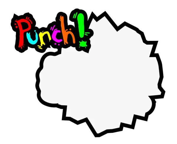 Icône Message Punch Coloré — Image vectorielle