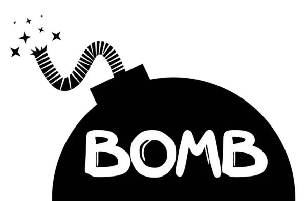 Bomb Vit Bakgrund — Stock vektor