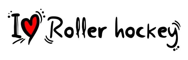 Roller Hockey Liefde Vector Illustratie — Stockvector