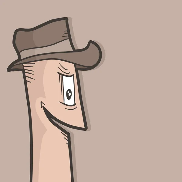 Hombre Con Sombrero Vector Ilustración — Archivo Imágenes Vectoriales