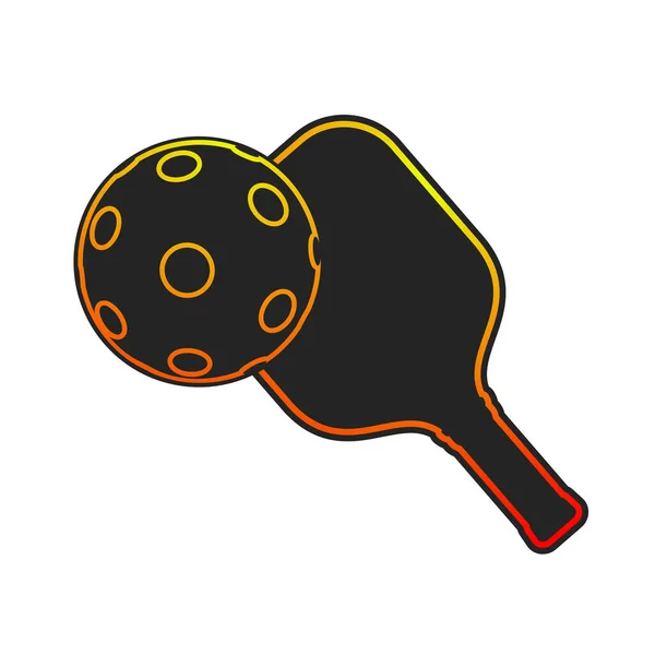 Pickleball Symbol Projektu Wektor Ilustracji — Wektor stockowy