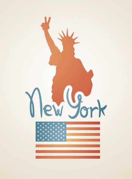 Ilustración Vectorial Símbolos Nueva York — Vector de stock