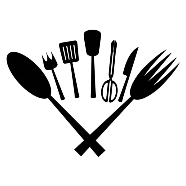 Utensilios Cocina Vector Ilustración — Archivo Imágenes Vectoriales