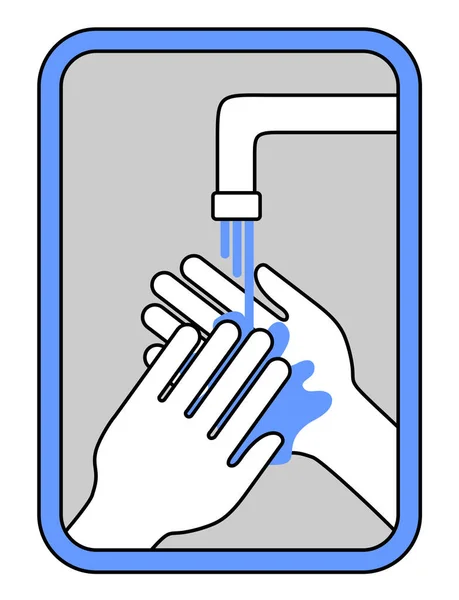Ícone Lavar Mãos Ilustração Vetorial —  Vetores de Stock