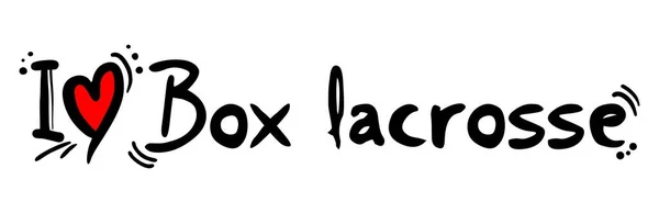 Box Lacrosse Liebe Vektor Illustration — Stockvektor