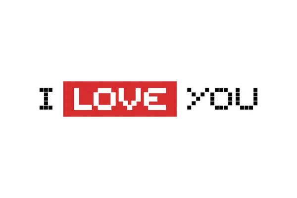 Love You Mesaj Ilustrație Vector — Vector de stoc