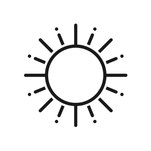 Flache Sonne Symbol Vektor Illustration — Stockvektor