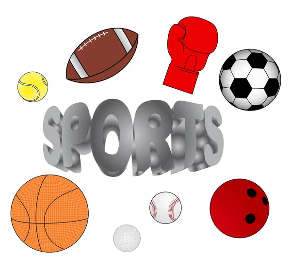 スポーツとフィットネスのシンボルのベクトルイラスト ウェブ用のサッカーとバスケットボールの株式のサインのセット — ストックベクタ