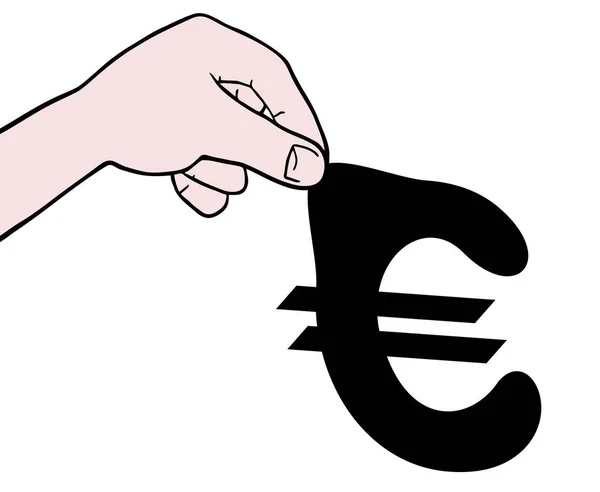 Nehmen Sie Euro Vektor Illustration — Stockvektor