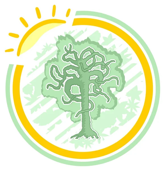 Ikona Drzewo Wektor Ilustracja — Wektor stockowy