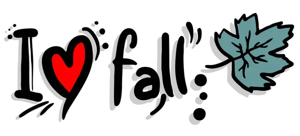 Love Fall Vector Illustration — Image vectorielle