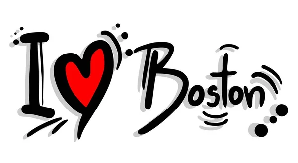 Boston Miłość Wektor Ilustracja — Wektor stockowy