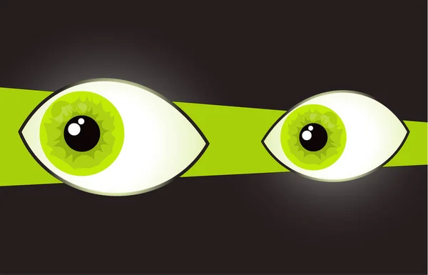 Πράσινα Μάτια Διανυσματική Απεικόνιση — Διανυσματικό Αρχείο