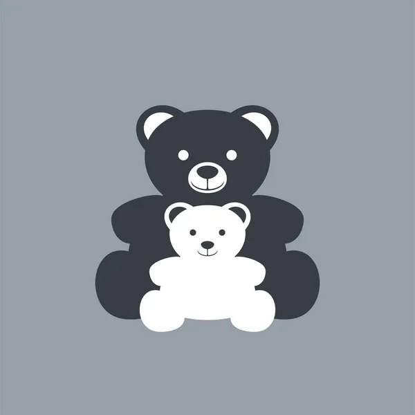 Bear Family Symbol Vector Illustration — Stock Vector