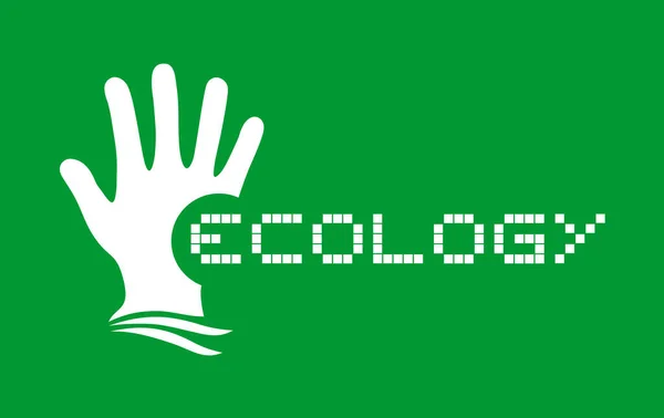 Green Ecology Symbol Vector Illustration — 스톡 벡터