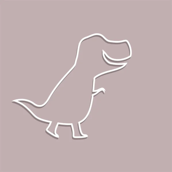 Ilustração Vetor Dinossauro Agradável —  Vetores de Stock