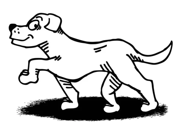 Εικονογράφηση Φορέα Του Σκύλου Κινουμένων Σχεδίων — Διανυσματικό Αρχείο