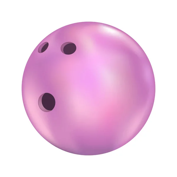 Różowy Bowling Kula Wektor Ilustracja — Wektor stockowy