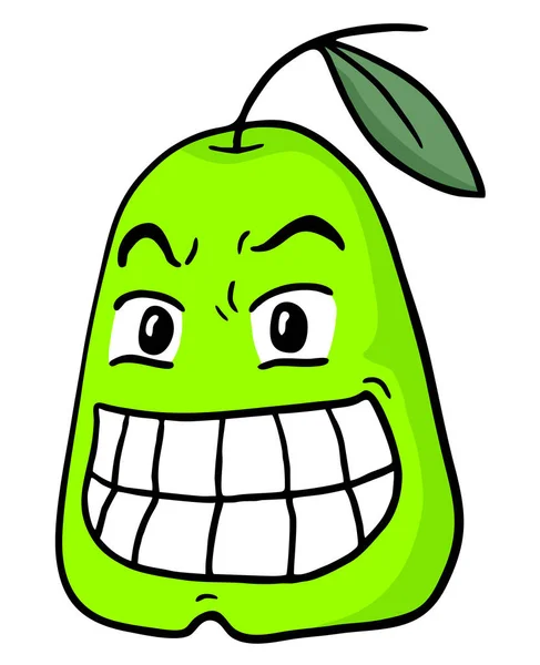 Happy Pear Vector Illustration — Stock Vector