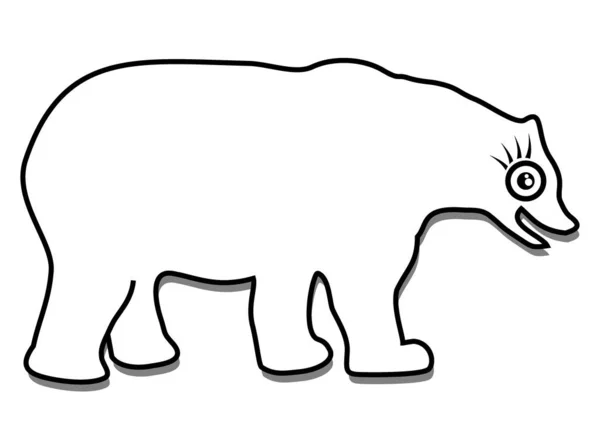 Orso Icona Vettoriale Illustrazione — Vettoriale Stock