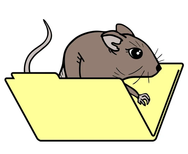 Vector Illustration Cartoon Rat — Stock Vector